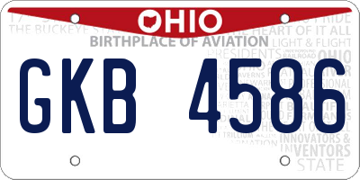 OH license plate GKB4586