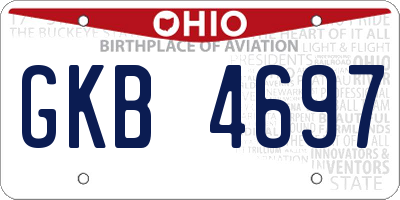 OH license plate GKB4697