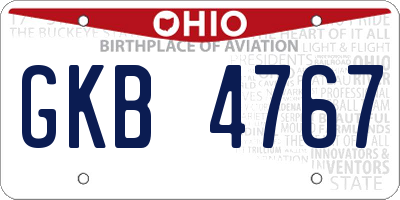 OH license plate GKB4767