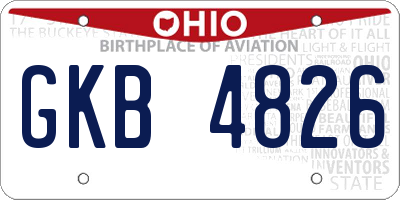 OH license plate GKB4826
