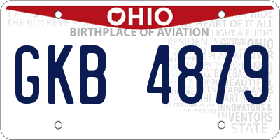 OH license plate GKB4879
