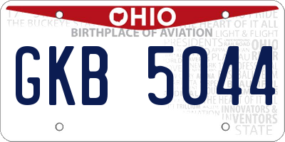 OH license plate GKB5044