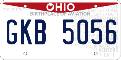 OH license plate GKB5056