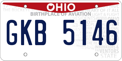 OH license plate GKB5146
