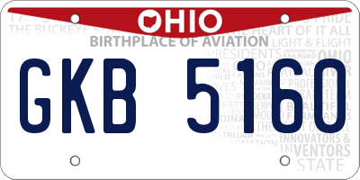 OH license plate GKB5160