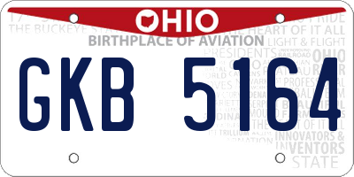 OH license plate GKB5164
