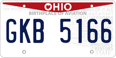 OH license plate GKB5166