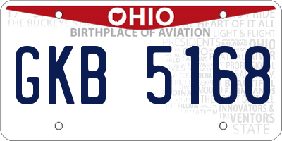OH license plate GKB5168
