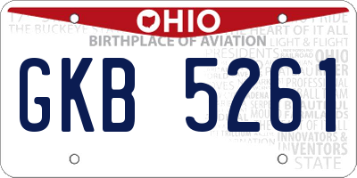 OH license plate GKB5261
