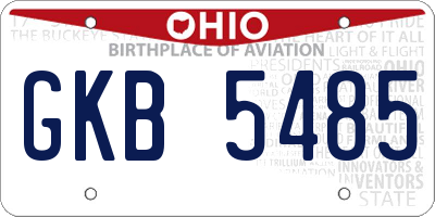 OH license plate GKB5485