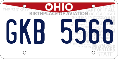 OH license plate GKB5566