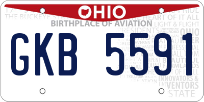 OH license plate GKB5591