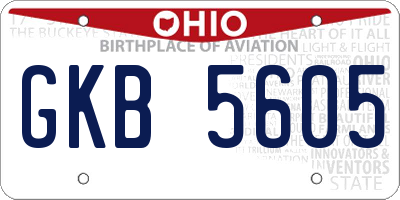 OH license plate GKB5605