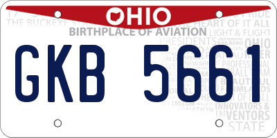 OH license plate GKB5661