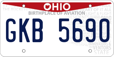 OH license plate GKB5690