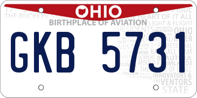 OH license plate GKB5731