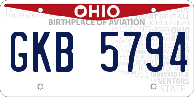 OH license plate GKB5794