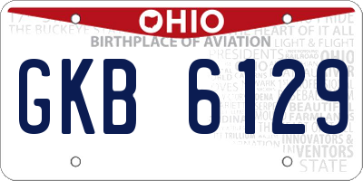 OH license plate GKB6129