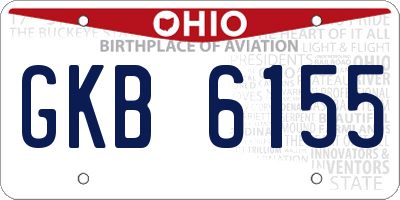 OH license plate GKB6155