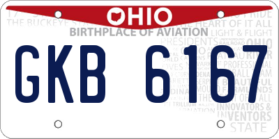 OH license plate GKB6167