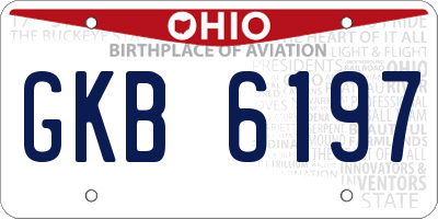 OH license plate GKB6197