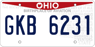 OH license plate GKB6231