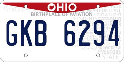 OH license plate GKB6294