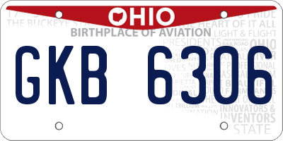 OH license plate GKB6306
