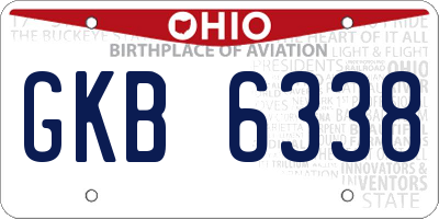 OH license plate GKB6338