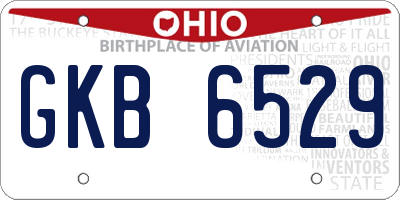 OH license plate GKB6529