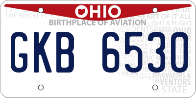 OH license plate GKB6530