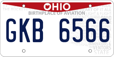 OH license plate GKB6566