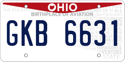 OH license plate GKB6631