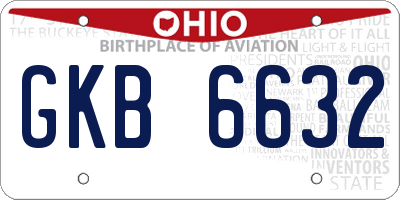 OH license plate GKB6632