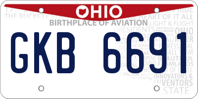 OH license plate GKB6691