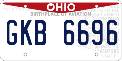OH license plate GKB6696