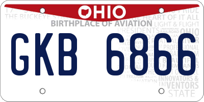 OH license plate GKB6866