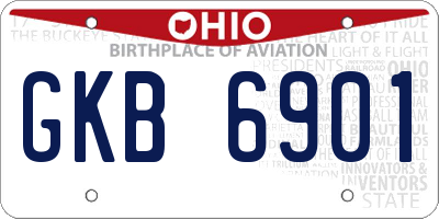OH license plate GKB6901