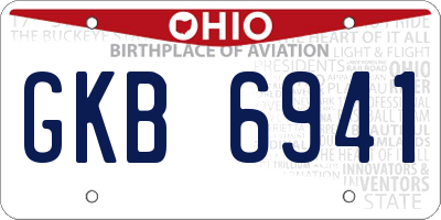 OH license plate GKB6941
