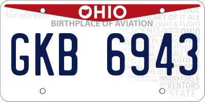 OH license plate GKB6943
