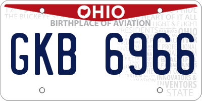OH license plate GKB6966