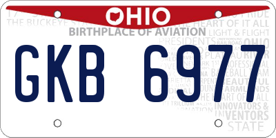 OH license plate GKB6977