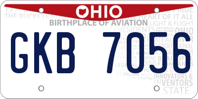 OH license plate GKB7056