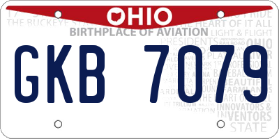 OH license plate GKB7079