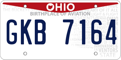 OH license plate GKB7164