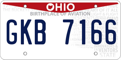 OH license plate GKB7166