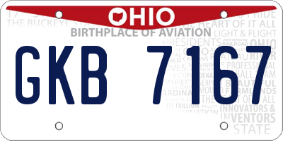 OH license plate GKB7167