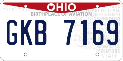 OH license plate GKB7169