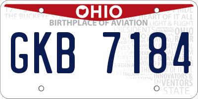 OH license plate GKB7184