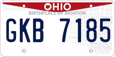 OH license plate GKB7185